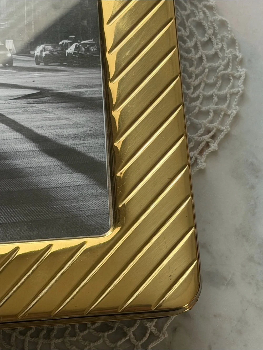 1980’s 80’s Photo Frame Album, Solid Brass, ornate design 5X7